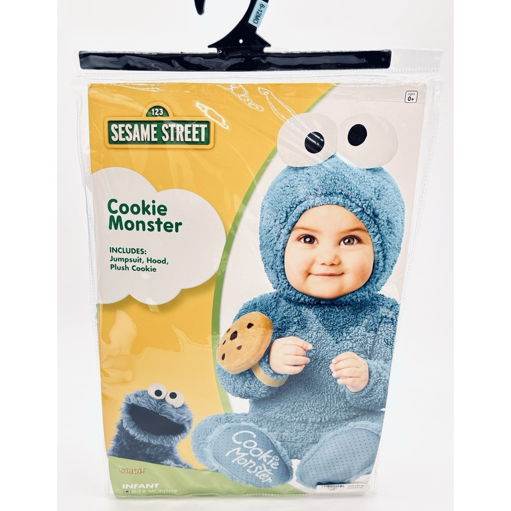 Spirit Halloween Sesame Street Cookie Monster Infant Costume 6-12 Months
